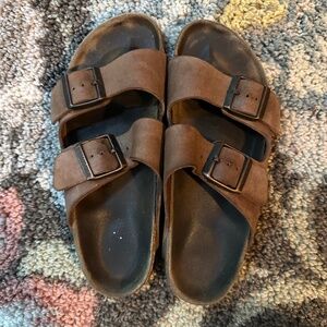 Birkenstock Arizona sandal brown leather size 37 women’s 6-6.5